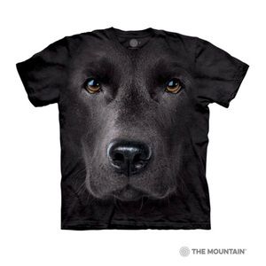 The Mountain Black Lab Face Classic Cotton Hand-Dyed Short-Sleeve T-Shirt, XL